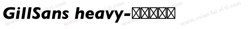 GillSans heavy字体转换